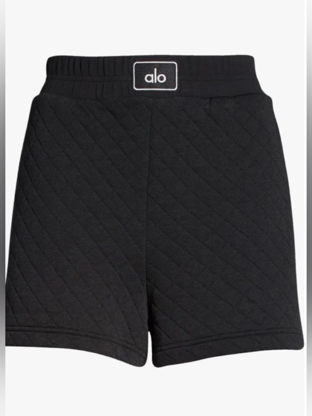 Alo Quilted Black Athletic Shorts